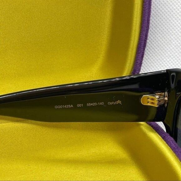 GUCCI Authentic Women's Gold Logo Havana Sunglasses - Picture 10 of 12